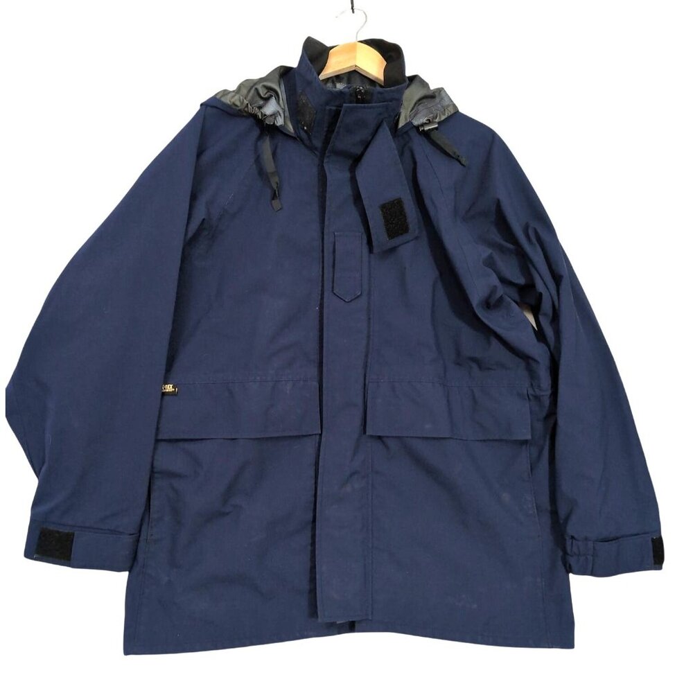 Propper Gore Tex Fowl Weather II Parka Jacket Men S Blue Full Zip Hood Rain Wind